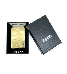 Zippo Amerikan Kartalı Ve Bayrak Dizayn High Polish Brass Dizayn Çakmak