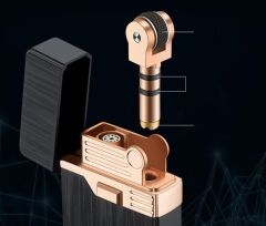 Metal Burgundy Çakmak Mum Alev + Tourch Alev