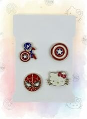 Kamp Çantası - Sırt Çantası - Terlik Süsü Charm Terlik 4'lü Jibbitz Aksesuar Model 3