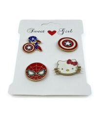 Kamp Çantası - Sırt Çantası - Terlik Süsü Charm Terlik 4'lü Jibbitz Aksesuar Model 3