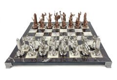 Mitolojik Kahramanlar Metal Zamak Satranç Seti