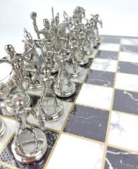 Mitolojik Kahramanlar Metal Zamak Satranç Seti