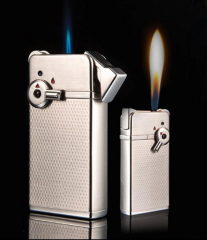 Krom Metal Çakmak Mum Alev + Tourch Alev