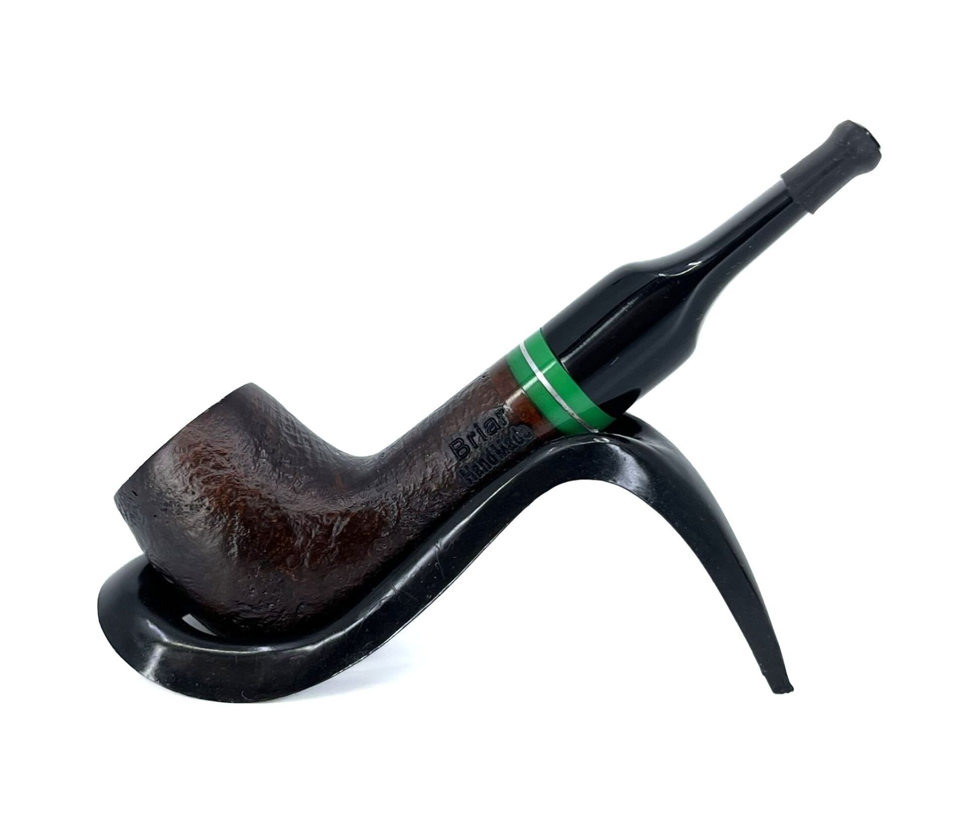 Pipsan İşlemeli El Yapımı Gül Kökü (Briar) Mini Pipo 9mm Filtreli - Model No: 12