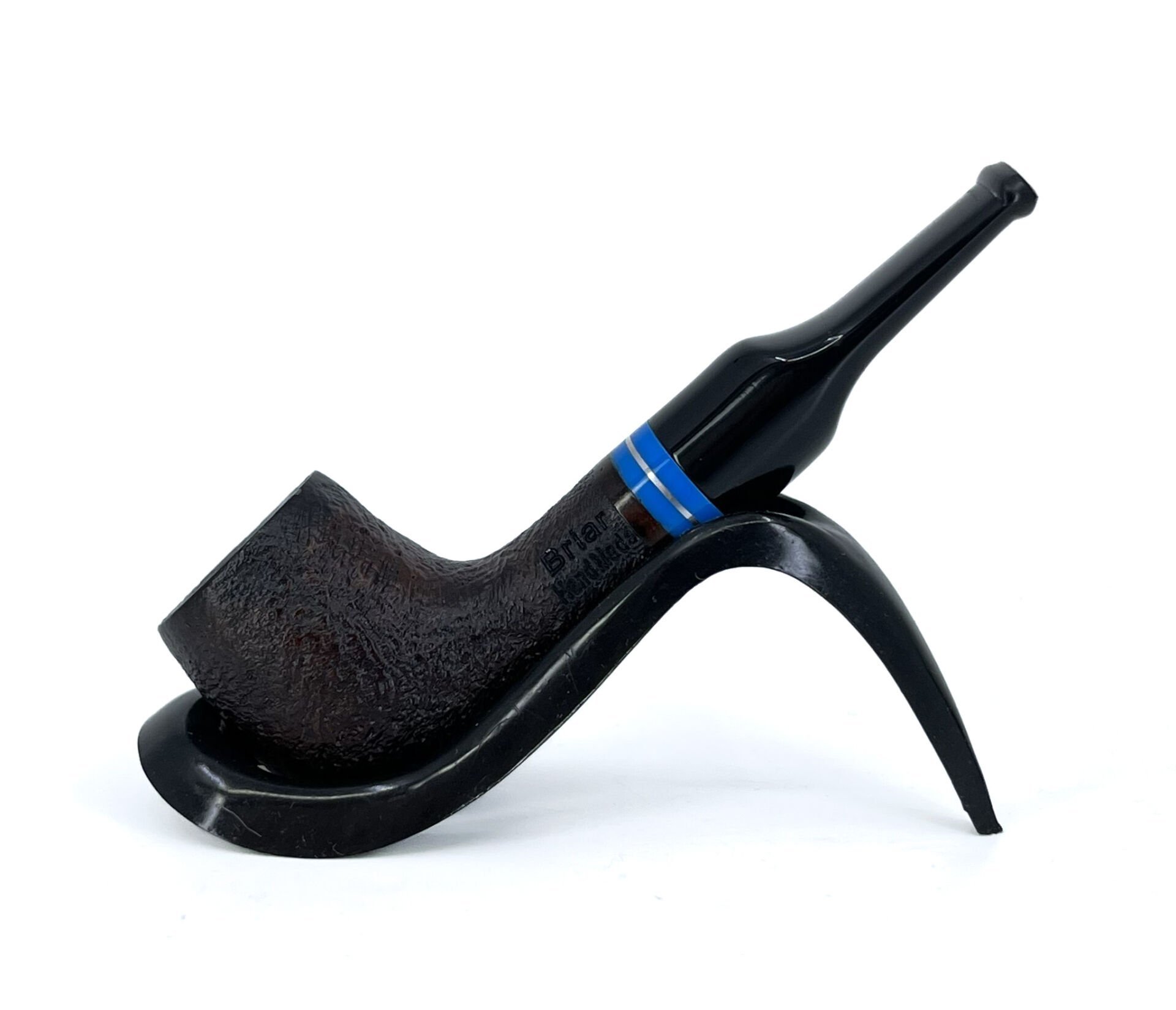 Pipsan İşlemeli El Yapımı Gül Kökü (Briar) Mini Pipo 9mm Filtreli - Model No: 7