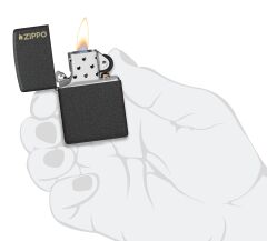 Zippo Logo Brack Crackle Dizayn Çakmak