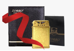 Zorro Antik Pirinç Benzinli Slim Çakmak