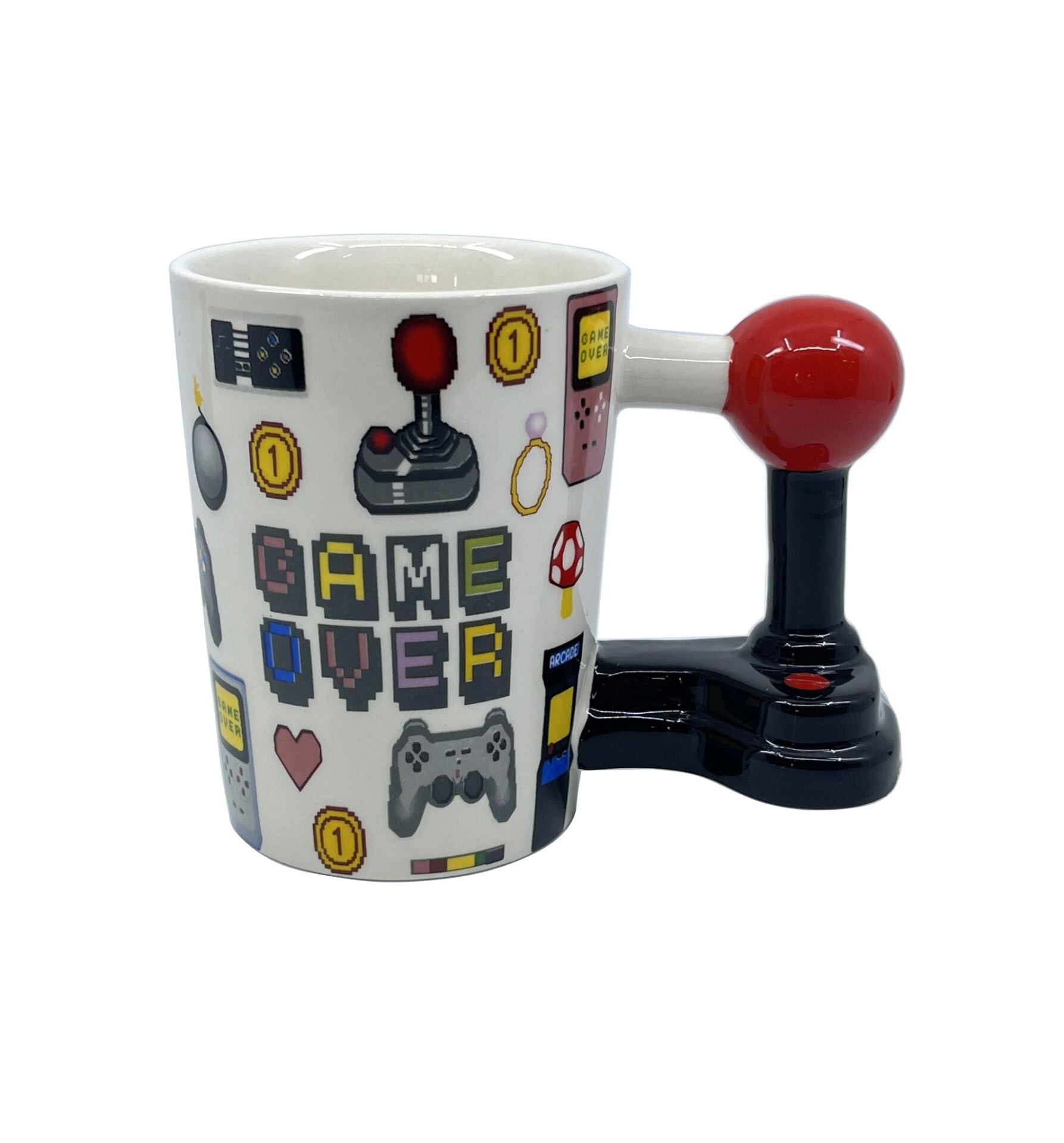 Retro Gamer Joystick Kulplu Tasarım Kupa Bardak