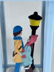 Romantik Kış Masalı Işıklı Kar Küresi - Sevgililer Mavi