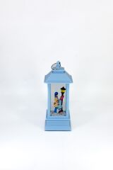 Romantik Kış Masalı Işıklı Kar Küresi - Sevgililer Mavi