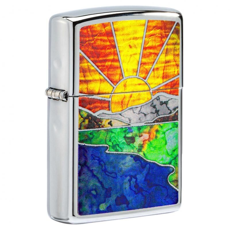 Zippo Fusion Sunset High Polish Chrome Dizayn Çakmak