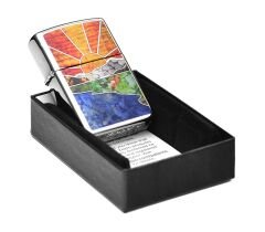 Zippo Fusion Sunset High Polish Chrome Dizayn Çakmak