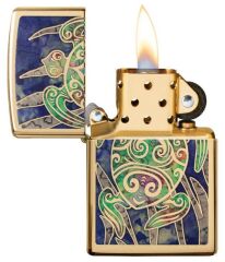 Zippo Fusion Turtle - Kaplumbağa High Polish Brass Dizayn Çakmak