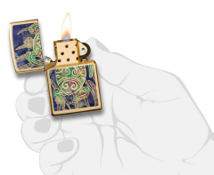 Zippo Fusion Turtle - Kaplumbağa High Polish Brass Dizayn Çakmak