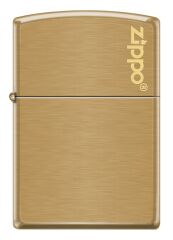 Zippo Klasik Brushed Brass Logo Dizayn Çakmak