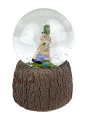 Happiness And Warm - Sevimli İhtiyar Çift Işıklı ve Müzikli Kar Küresi