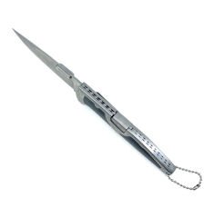 İşlemeli Krom-Siyah Saplı Katlanır Çakı