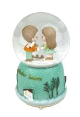 Winter Lovers - Kış Aşıkları Işıklı ve Müzikli Kar Küresi Yeşil