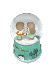 Winter Lovers - Kış Aşıkları Işıklı ve Müzikli Kar Küresi Yeşil