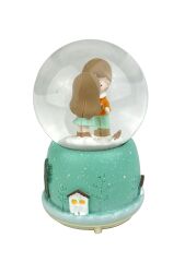 Winter Lovers - Kış Aşıkları Işıklı ve Müzikli Kar Küresi Yeşil