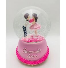 Romantic Love Büyük Boy Otomatik Kar Püskürten Kar Küresi