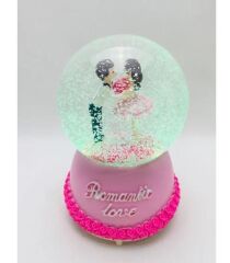 Romantic Love Büyük Boy Otomatik Kar Püskürten Kar Küresi
