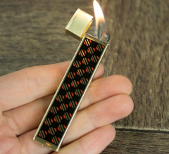 Slim Metal Çakmak - Taşlı Gazlı