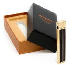 Slim Metal Çakmak - Taşlı Gazlı Siyah