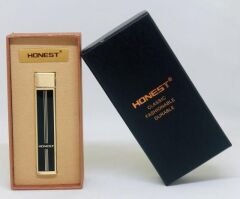 Slim Metal Çakmak - Taşlı Gazlı Siyah