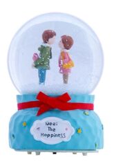 Meet The Happiness Büyük Boy Kurmalı Kar Küresi