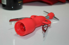 Paslanmaz Çelik + Silikon Tirbuşon / Şarap Açacağı