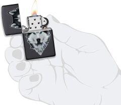 Zippo Siberian Husky Black Matte Dizayn Çakmak