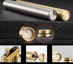 Kırılan Çakmak Benzinli Slim Slindir Mat Gold