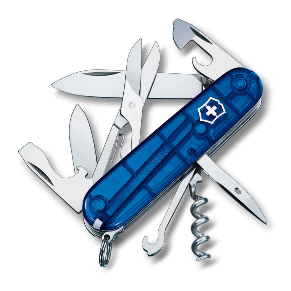 Victorinox 1.3703.T2 Climber Çakı - Şeffaf Mavi