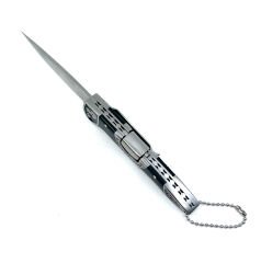 Pointer İşlemeli Katlanır Çakı Karartılmış Meşe Sap