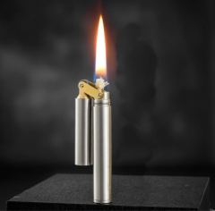 Kırılan Çakmak Benzinli Slim Slindir Mat Krom