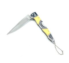 Pointer İşlemeli Katlanır Çakı - Krem