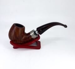 Şahin Üç Yıldız Bent Brandy 9mm Filtreli Ebonit Saplı Pipo