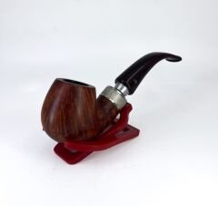 Şahin Üç Yıldız Bent Brandy 9mm Filtreli Ebonit Saplı Pipo