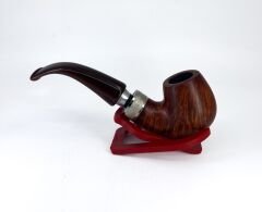 Şahin Üç Yıldız Bent Brandy 9mm Filtreli Ebonit Saplı Pipo