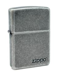 Zippo Antique Silver Logo Dizayn Çakmak