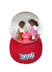 Love Sevgililer Işıklı ve Müzikli Kar Küresi