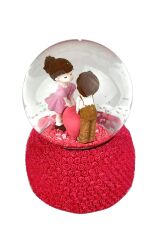 Love Sevgililer Işıklı ve Müzikli Kar Küresi