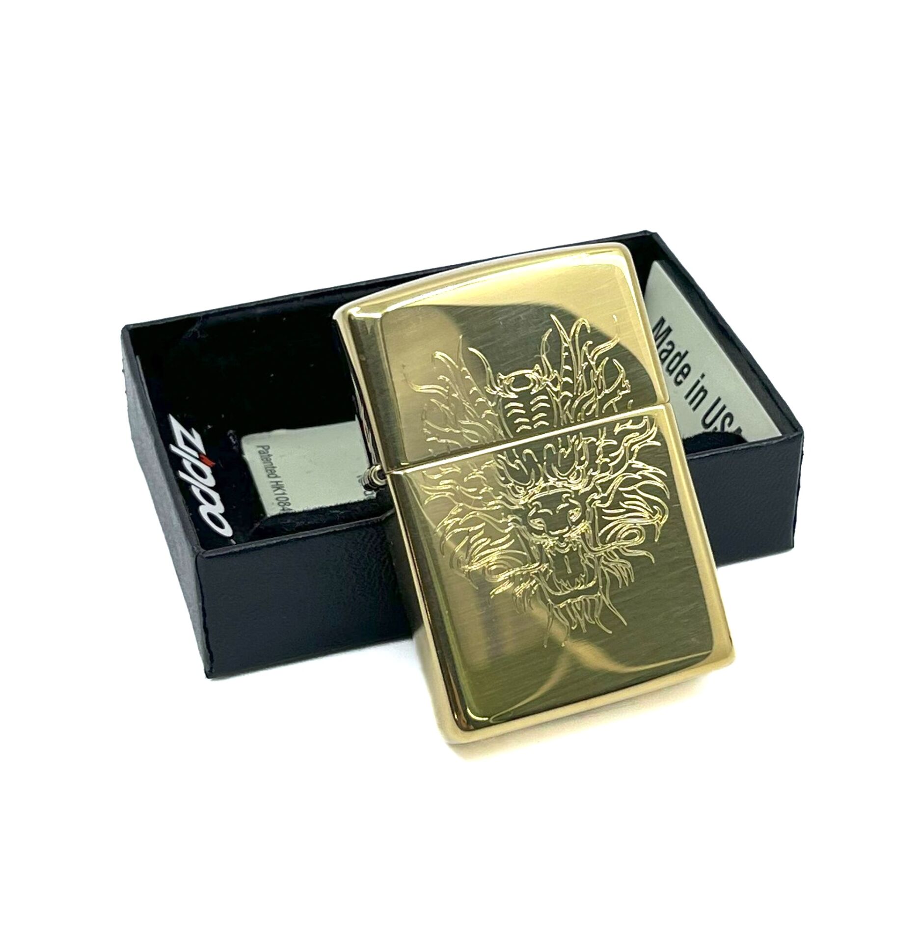 Zippo High Polish Brass Dragon Head Dizayn Çakmak