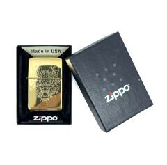 Zippo High Polish Brass Dragon Head Dizayn Çakmak