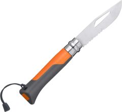 Opinel Inox No 08 Paslanmaz Çelik Outdoor Çakı - Turuncu