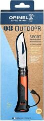 Opinel Inox No 08 Paslanmaz Çelik Outdoor Çakı - Turuncu