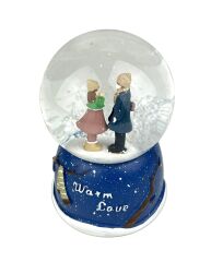 Warm Love Sevgililer Işıklı ve Müzikli Kar Küresi