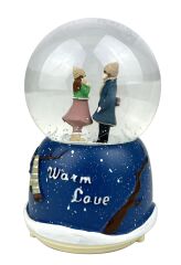 Warm Love Sevgililer Işıklı ve Müzikli Kar Küresi
