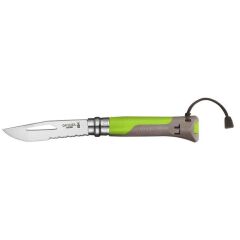 Opinel Inox No 08 Paslanmaz Çelik Outdoor Çakı - Yeşil